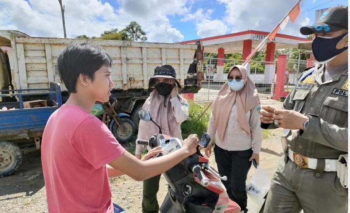 Giat Penegakan Prokes Covid 19 di Kecamatan Betayau