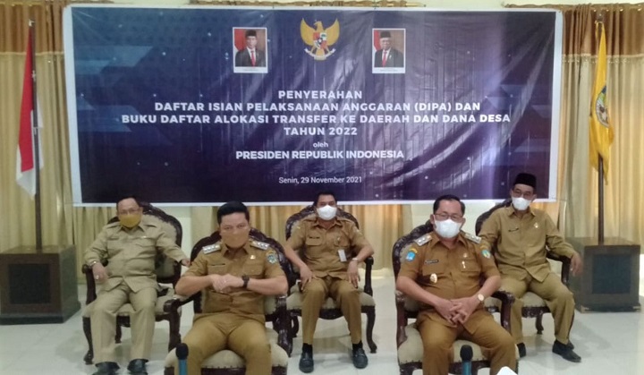 Rapat Koordinasi Acara Penyerahan DIPA dan Dana Transfer Daerah Serta Tahun Anggaran 2022 Secara Virtual