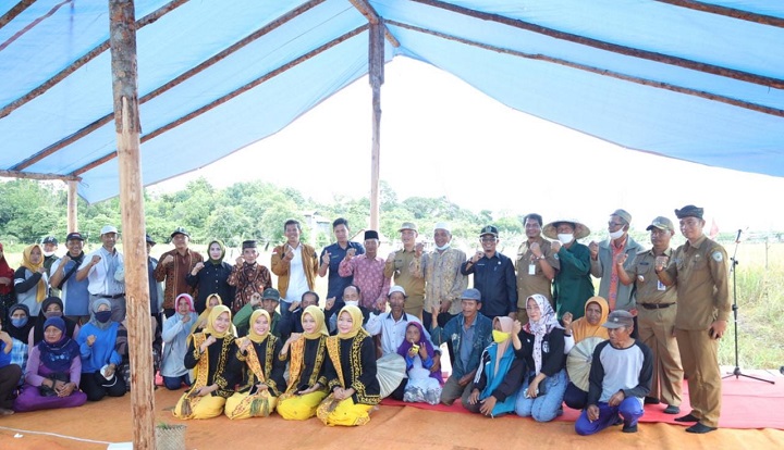 Kegiatan Panen Padi Sawah Bersama di Kec. Tana Lia