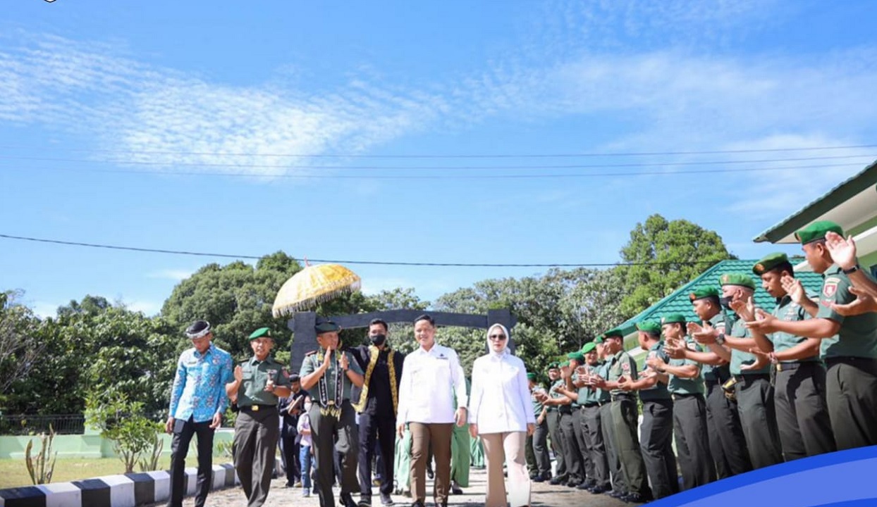 Penyambutan Komandan Kodim 0914/TNT LETKOL INF KRESNA SANTY DHARMA, S.E., M.Han