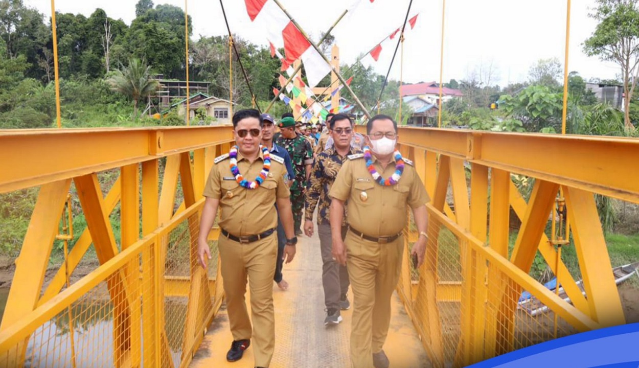 Syukuran (Ngangkab) Jembatan Gantung Desa Bebakung dan Desa Kujau