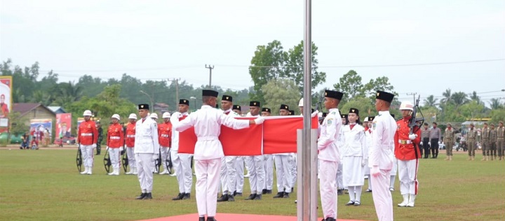 Upacara Penurunan Bendera Merah Putih Dalam rangka HUT Ke-78 RI