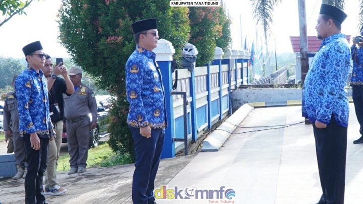 Bupati Tana Tidung memimpin Apel Korps Pegawai Republik Indonesia (KORPRI)