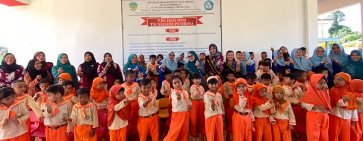 Kunjungan Ketua TP PKK Kabupaten Tana Tidung Ke TK Pembina & Posyandu Kirana Sesayap Hilir