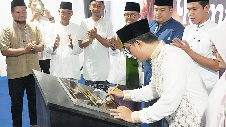 Kegiatan Safari Ramadhan di Masjid Jami Ibrahim Desa Bebatu Supa dan Peresmian PDAM Bebatu