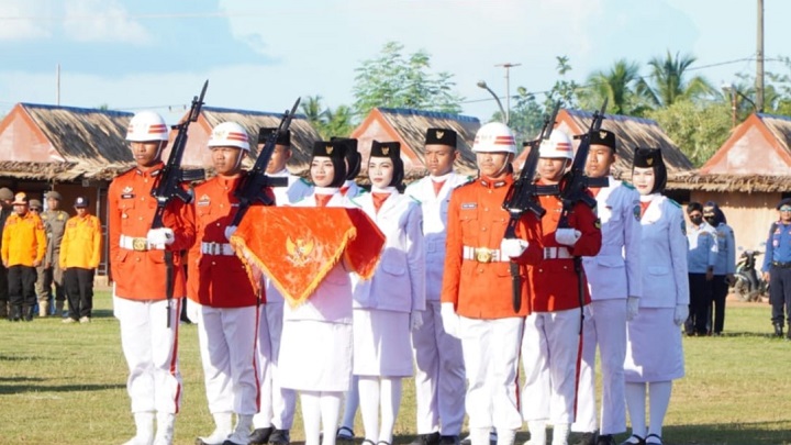 Upacara Penurunan Bendera Merah Putih Peringati Kemerdekaan RI ke-79 di Tana Tidung