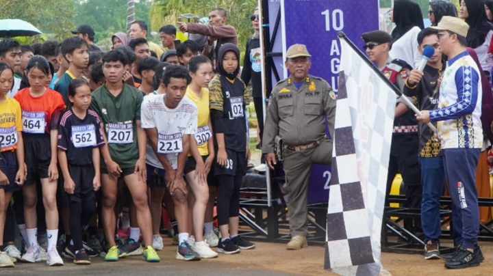 Bupati Tana Tidung Buka Lomba Lari Pelajar, Senam Kreasi, dan Senam Lansia