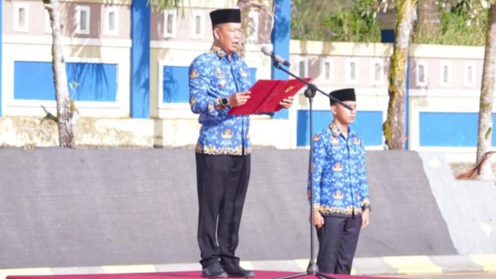 Upacara Peringatan Hari Kesaktian Pancasila di Halaman Pendopo Djaparuddin