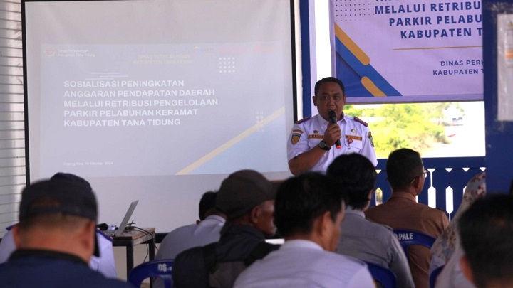Sosialisasi Peningkatan Pendapatan Daerah melalui Retribusi Pengelolaan Parkir di Pelabuhan Keramat Kabupaten Tana Tidung