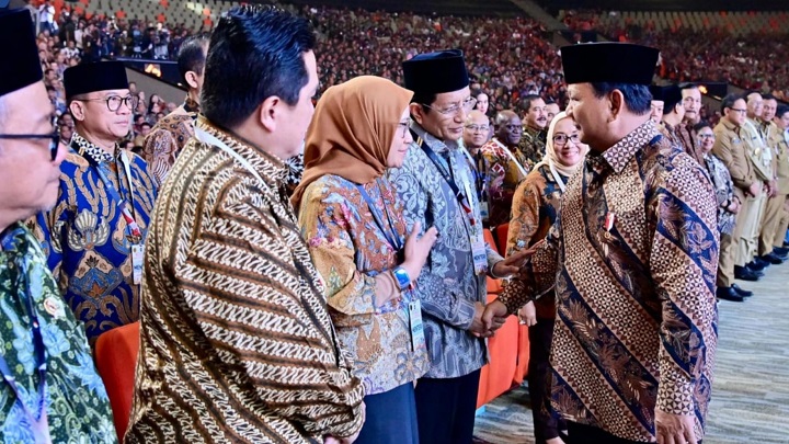 Rakornas Pemerintahan Daerah Bertema "Implementasi Asta Cita Menuju Indonesia Emas 2045" di Sentul, Bogor
