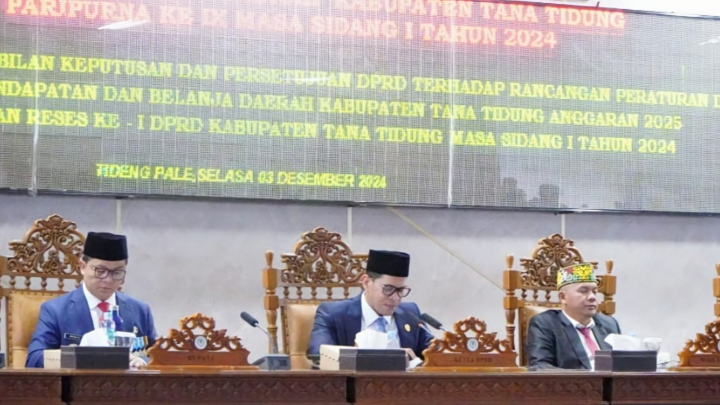 Rapat Paripurna IX DPRD Tana Tidung Tetapkan APBD 2025
