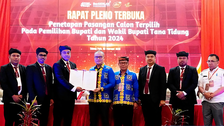 Rapat Pleno Terbuka Penetapan Pasangan Calon Terpilih Bupati dan Wakil Bupati Tana Tidung