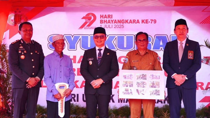 Bupati Tana Tidung Hadiri Upacara Peringatan Hari Bhayangkara ke-79 dan Launching Gedung SIM Polres Tana Tidung