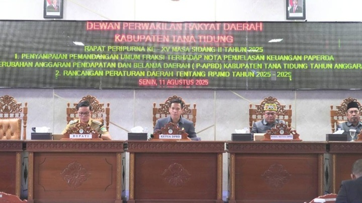 Bupati Tana Tidung Hadiri Rapat Paripurna Ke-XV Masa Sidang II Tahun 2025