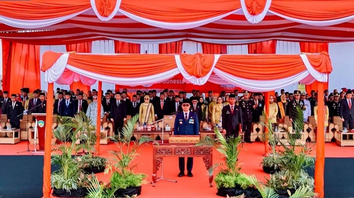 Pemkab Tana Tidung Gelar Upacara Pengibaran Bendera HUT ke-80 RI