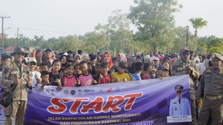 Pemkab Tana Tidung Gelar Jalan Santai dan Launching Maskot Dishub Peringati Harhubnas 2025