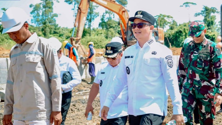 Bupati dan Wakil Bupati Tana Tidung Monitoring Progres Pembangunan Pusat Pemerintahan