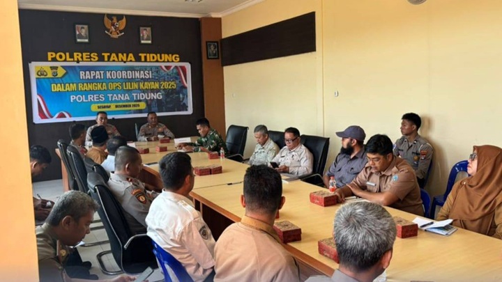 Polres Tana Tidung Gelar Rapat Koordinasi OPS Lilin Kayan 2025