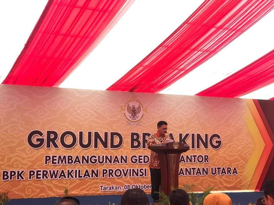 Bupati Hadiri Ground Breaking "Pembangunan gedung kantor BPK Perwakilan Kaltara"