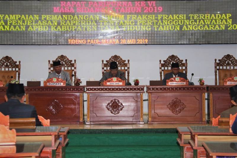 Rapat Paripurna ke VI Masa Sidang II  Tahun 2019 DPRD Kabupaten Tana Tidung
