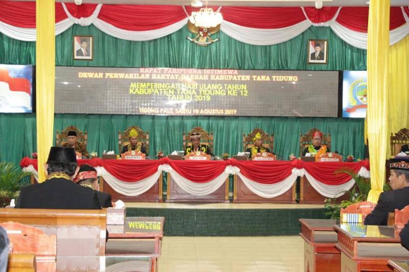 HUT KTT Ke-12, DPRD Tana Tidung Gelar Rapat Paripurna Istimewa
