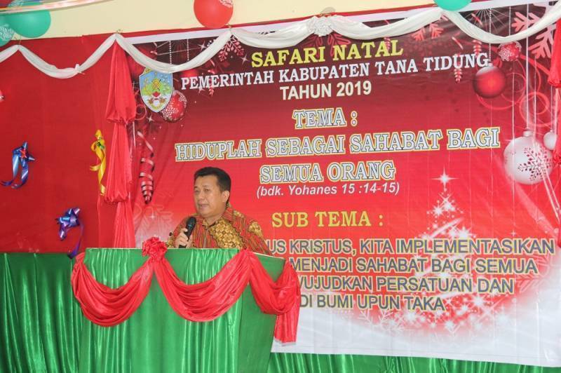 Wakil Bupati Tana Tidung Hadiri Safari Natal di Kecamatan Tana Lia