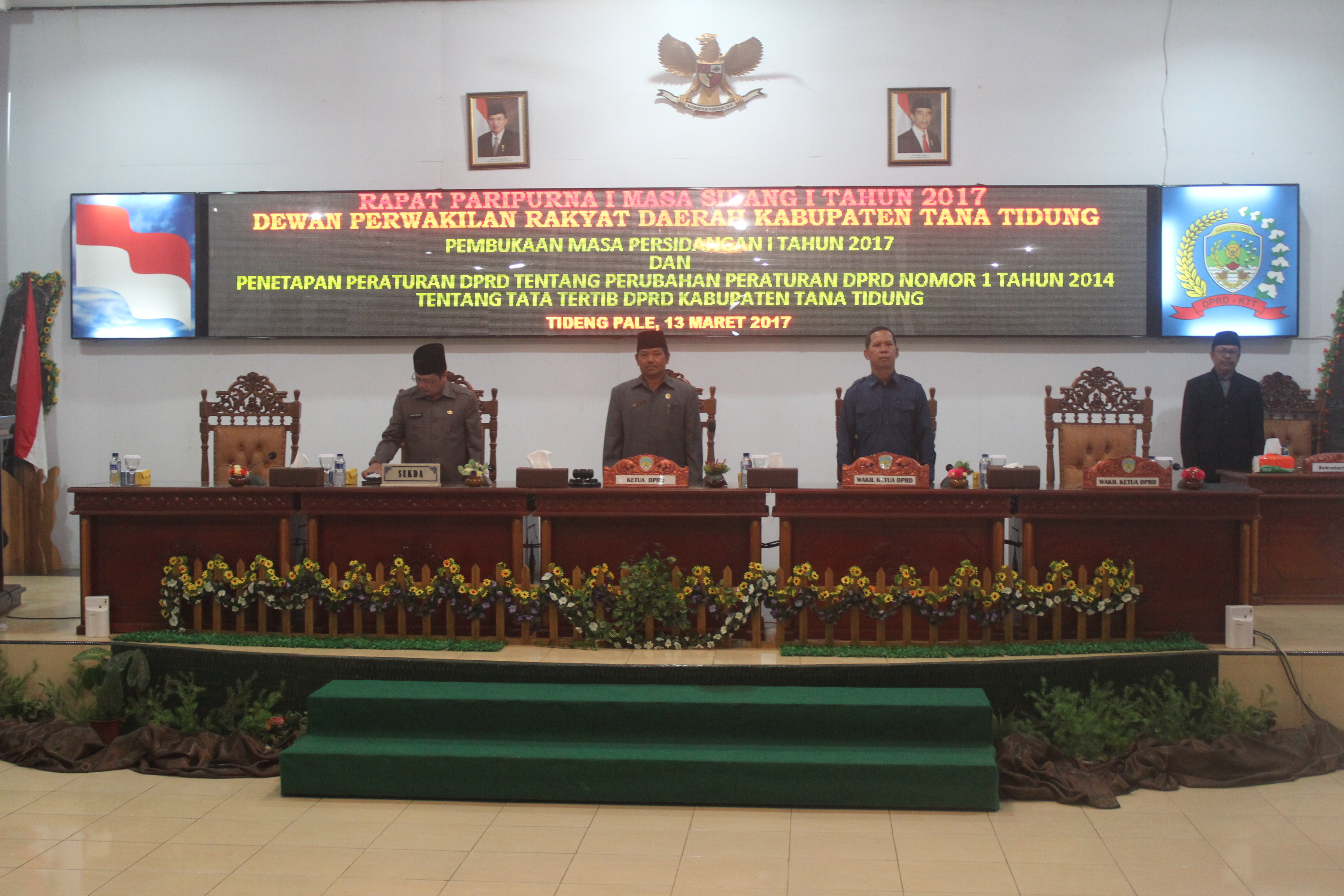 Rapat Paripurna ke-I DPRD Kab Tana Tidung