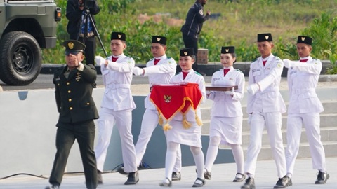 Semarak HUT ke-81 RI, Pemkab Tana Tidung Gelar Kirab Bendera Merah Putih
